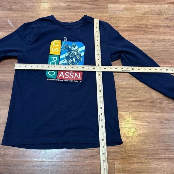 U.S. Polo Assn Long Sleeve Blue T-shirt | Youth size XL (14-16)H - Picture 7 of 9